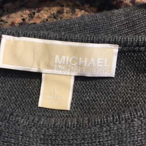 Michael Kors dark gray tunic sweater - Picture 3 of 4